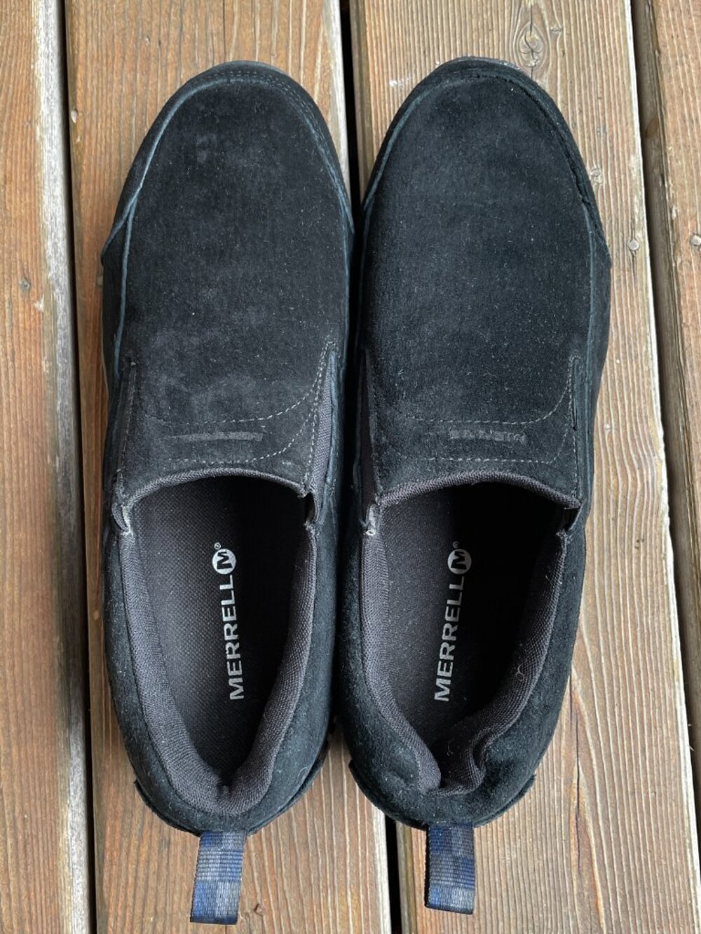 EUC Merrell Black Suede Leather Performance Jungle Mocs in Men's 12 - Picture 6 of 11